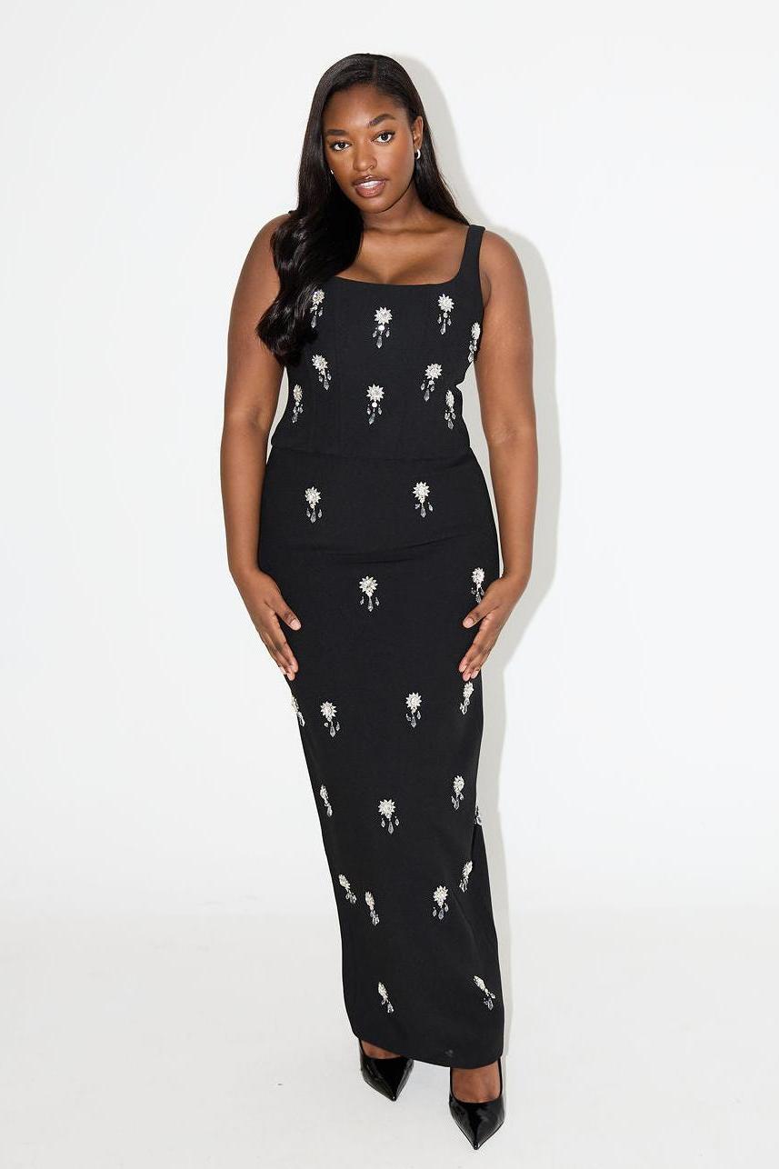 Coordinated The Ultimate Muse Crystal Maxi Skirt Set
