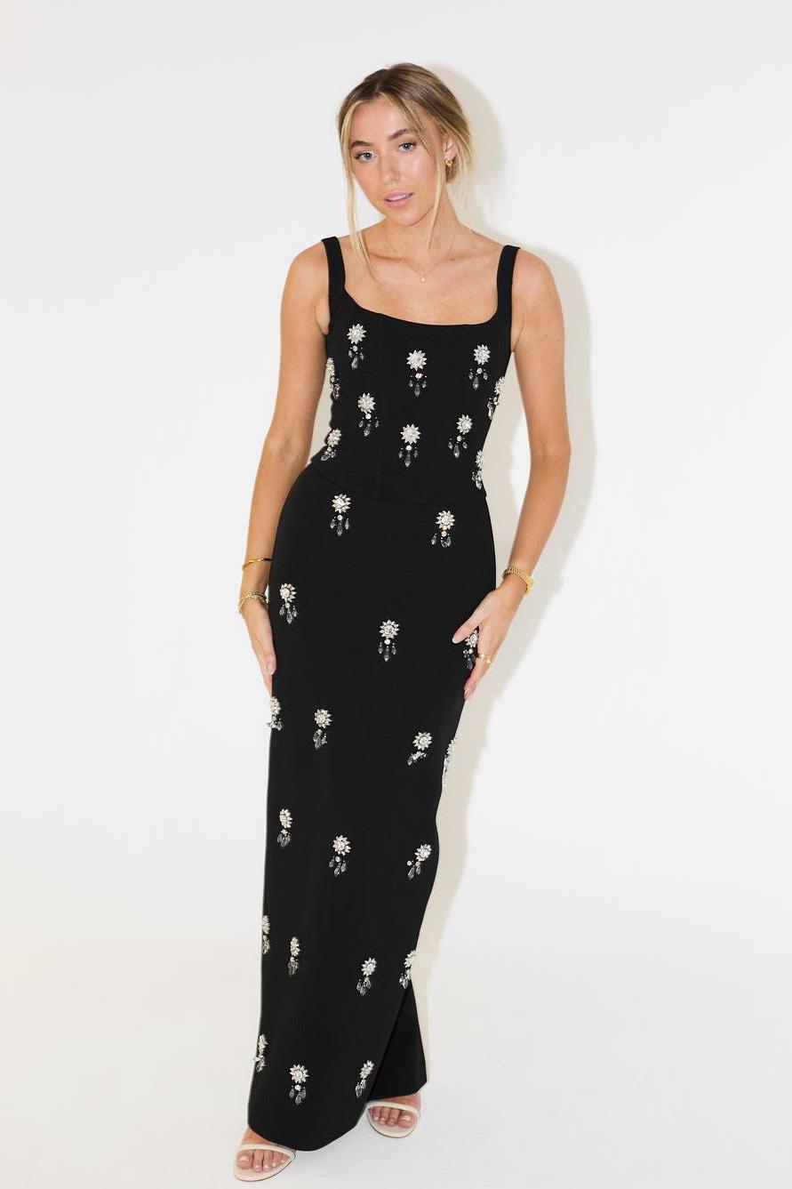 Coordinated The Ultimate Muse Crystal Maxi Skirt Set