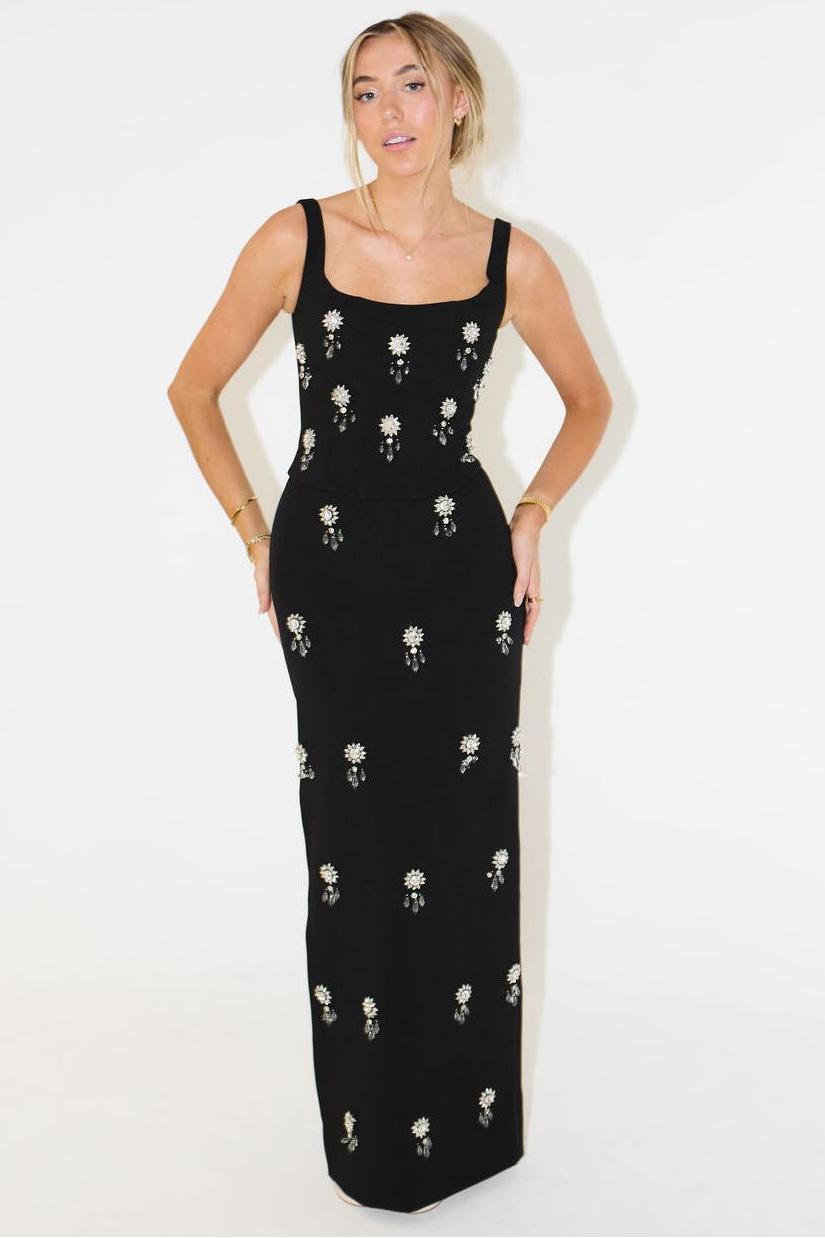 Coordinated The Ultimate Muse Crystal Maxi Skirt Set