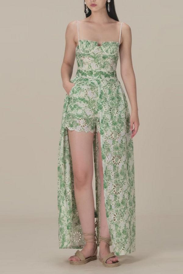 Ursule Spaghetti Flower Skirt Set