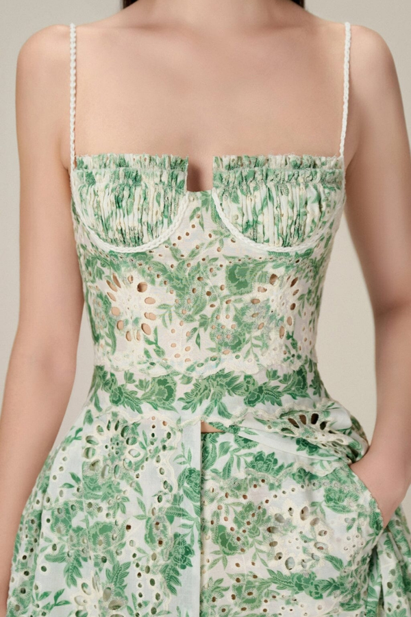 Ursule Spaghetti Flower Skirt Set