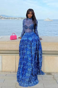 Lily Mesh Maxi-Length Dress