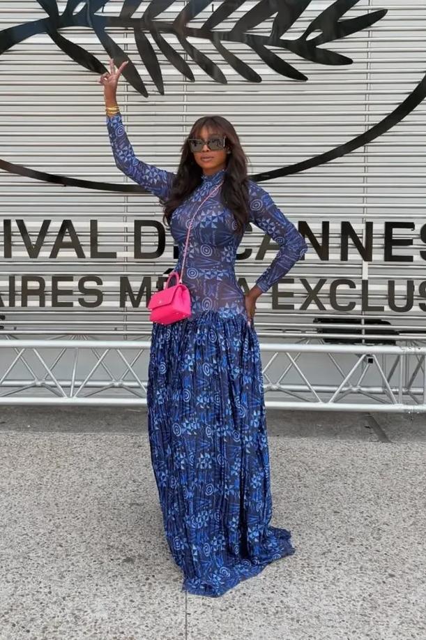 Lily Mesh Maxi-Length Dress