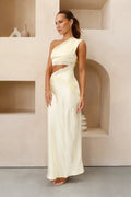 Emily One-Shoulder Maxi-Length Dress - Yellow