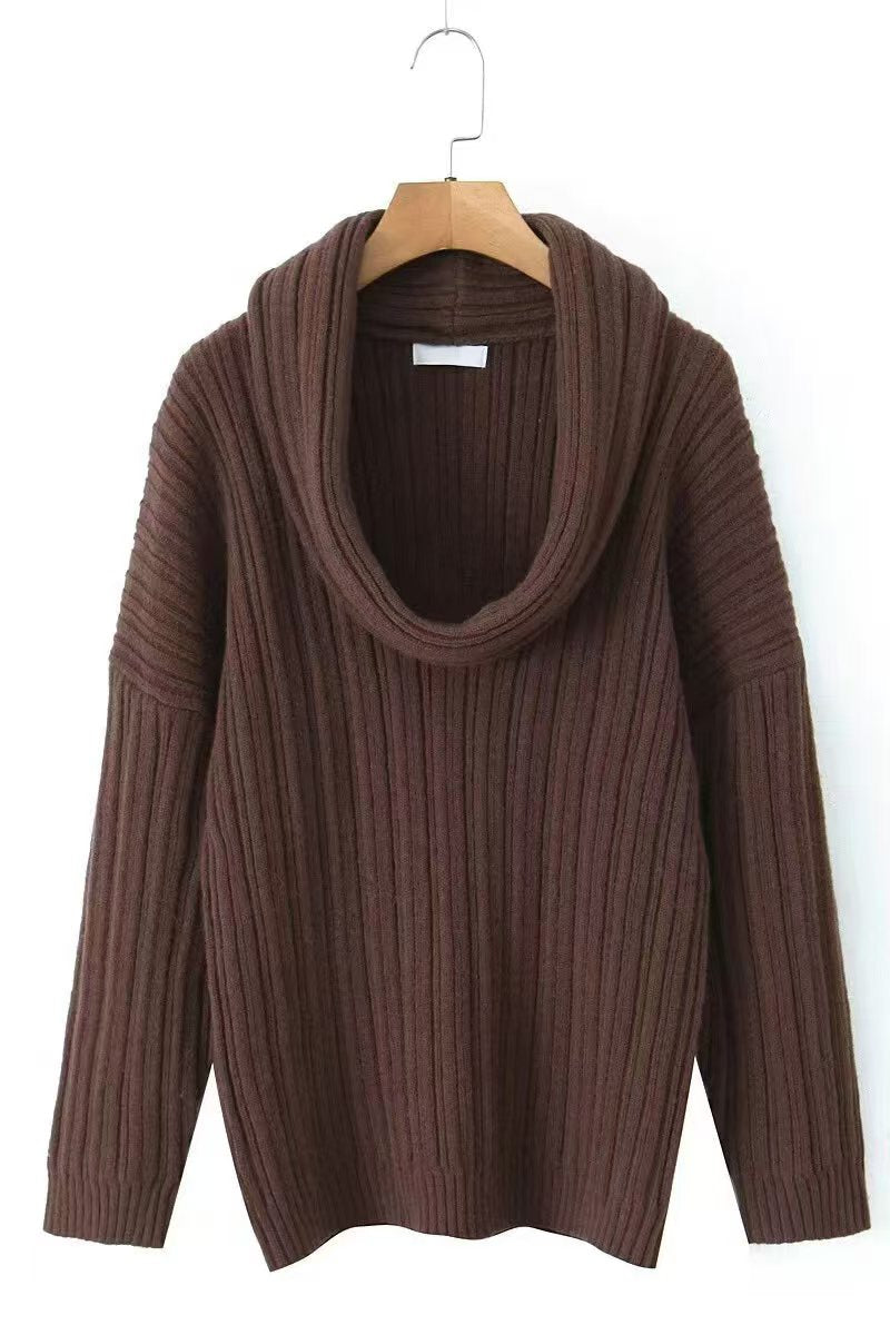 Lazy Style Solid Irregular Knit Top