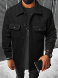 Wool Blend Jacket with Zip Front