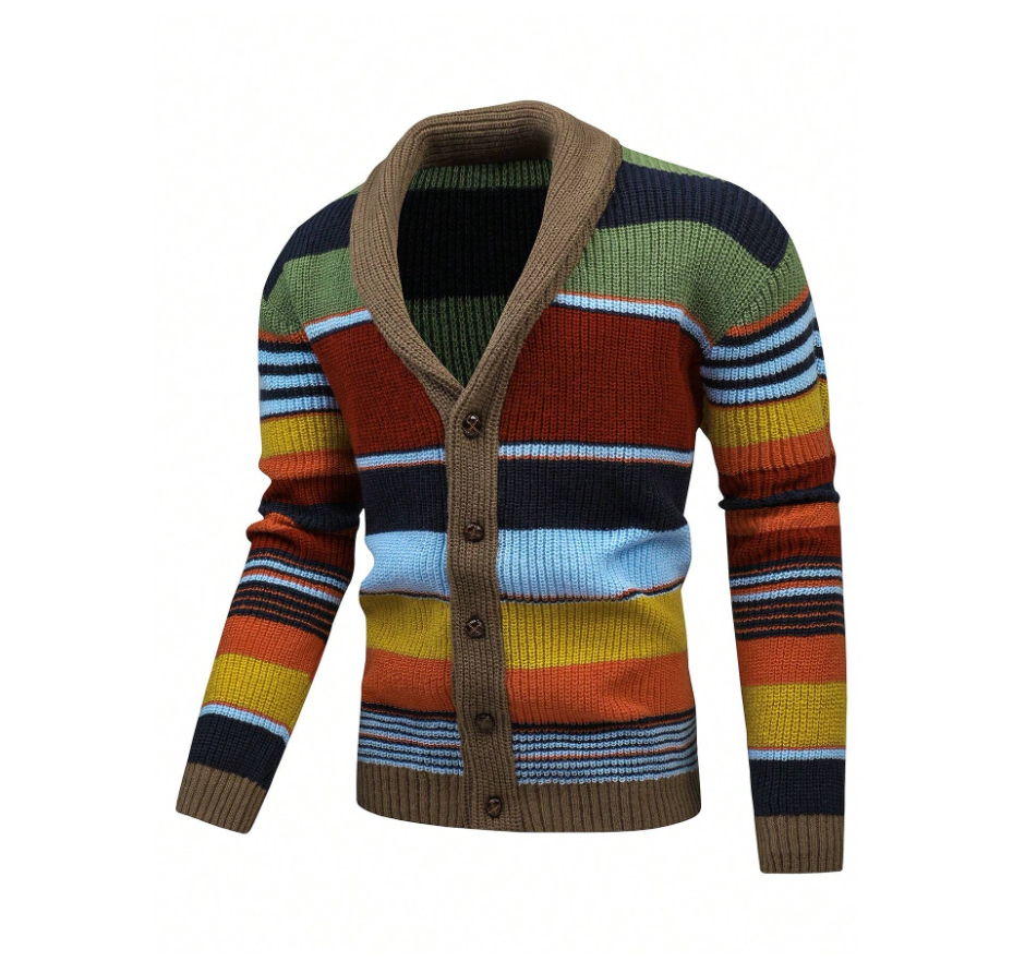 Polyester Cardigan with Button Front