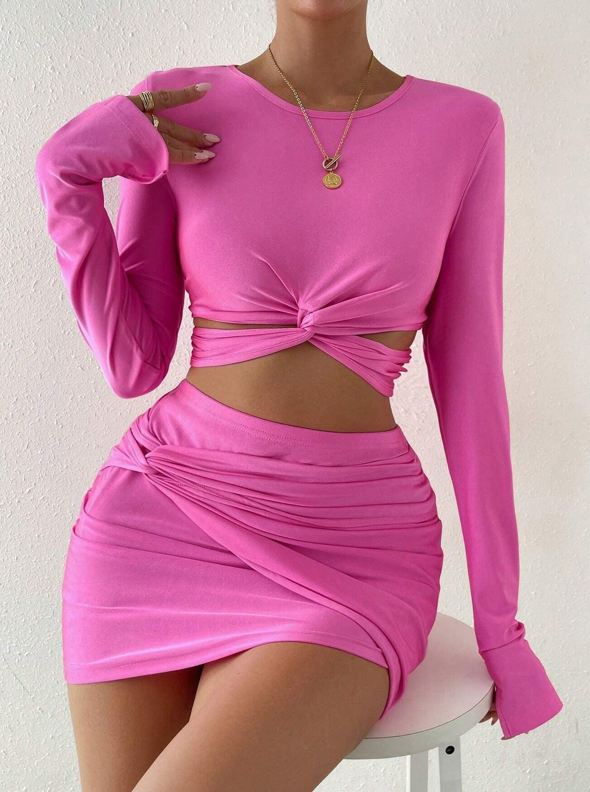 Kesha - Two-Piece Lace Bodycon Set