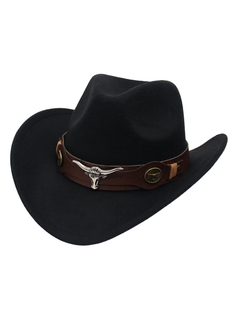 Modern Western Bull Head Deco Cowboy Cowgirl Hat