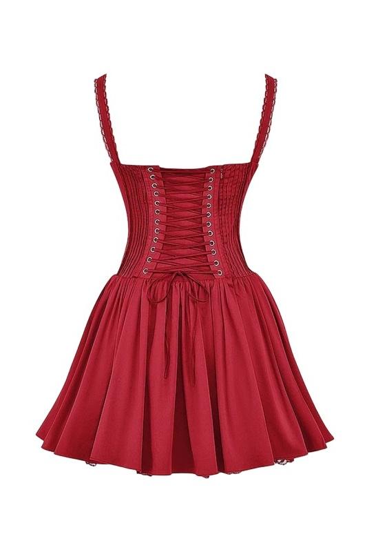 Modern Agnes Lace Corset Mini Puff Dress