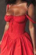 Modern Agnes Lace Corset Mini Puff Dress