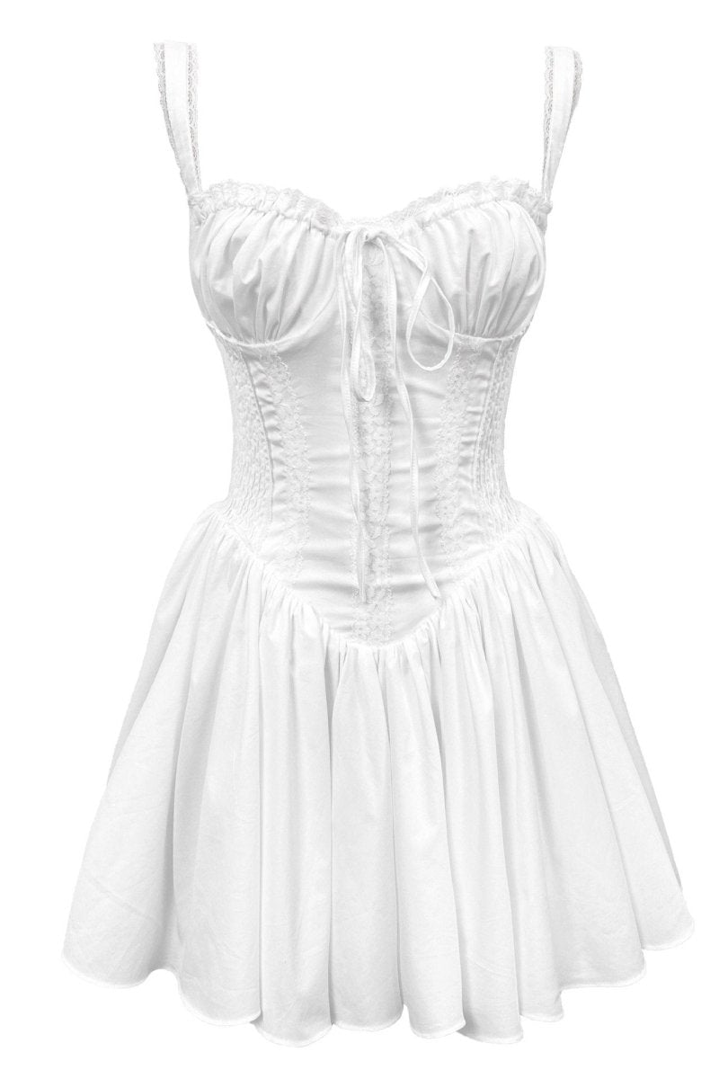 Modern Agnes Lace Corset Mini Puff Dress
