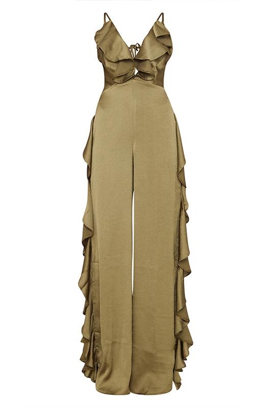 Agnes Ruffled V-Neck Jumpsuit