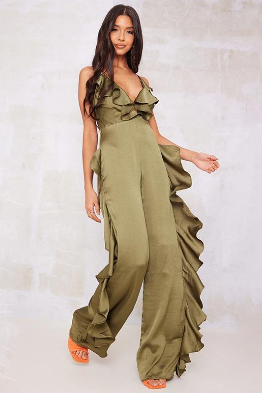 Agnes Ruffled V-Neck Jumpsuit