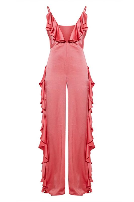 Agnes Ruffled V-Neck Jumpsuit