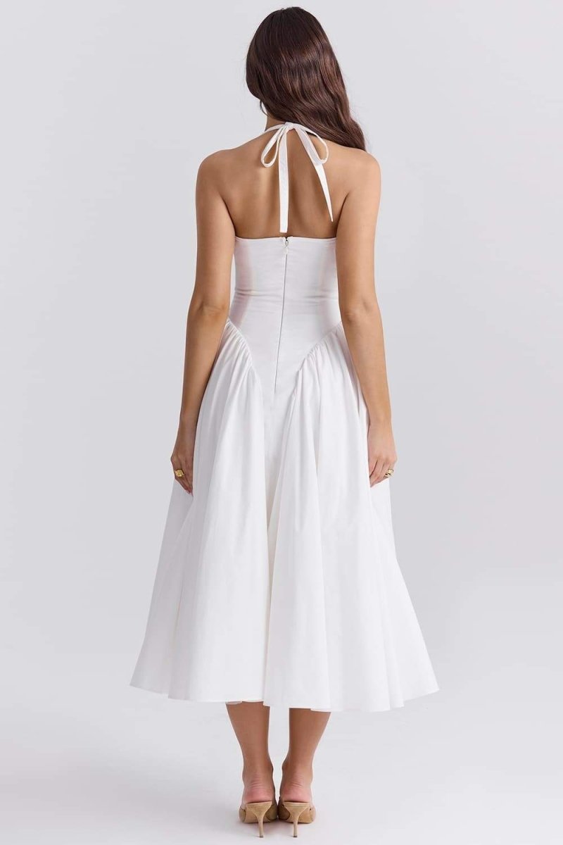 Alice Halterneck Open Back Midi-Length Dress