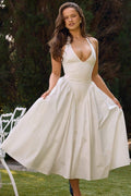 Alice Halterneck Open Back Midi-Length Dress