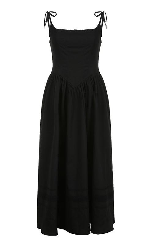Modern Alva Lace Trimmed A-line Midi Slip Dress