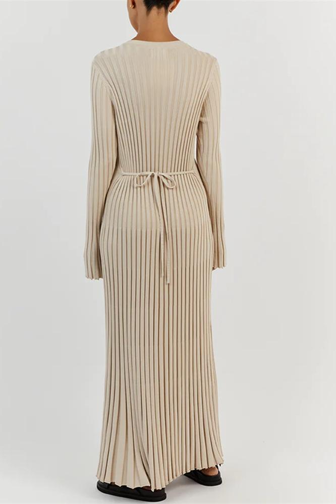 Modern Antonia Rib Flare Maxi Knit Dress