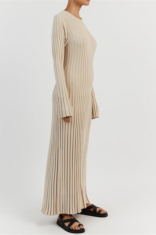 Modern Antonia Rib Flare Maxi Knit Dress
