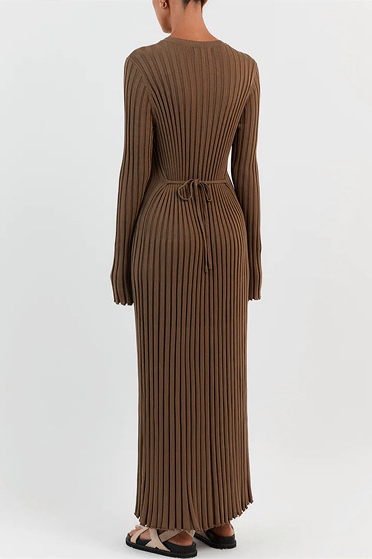 Modern Antonia Rib Flare Maxi Knit Dress