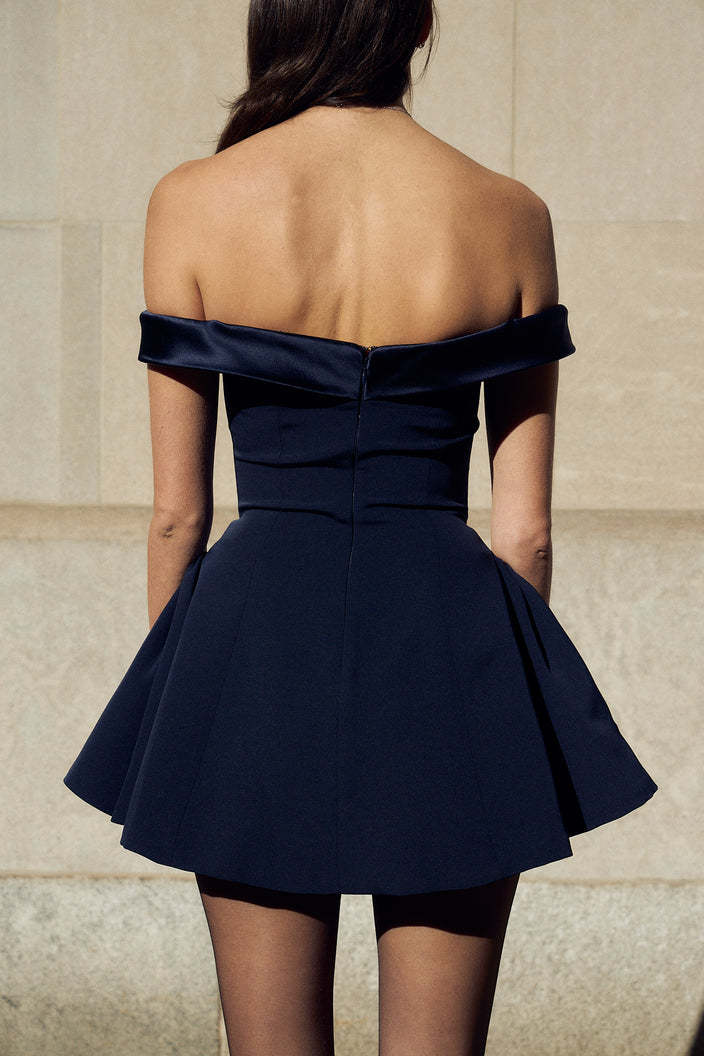 Odelia Off-Shoulder Tiered Mini-Length Dress