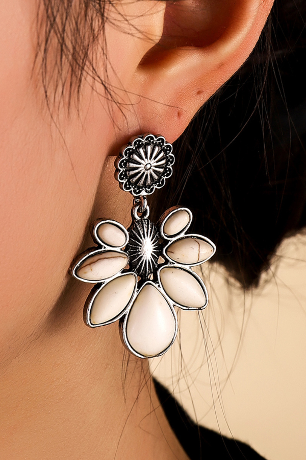 Women's Boho Flower Drop Earrings