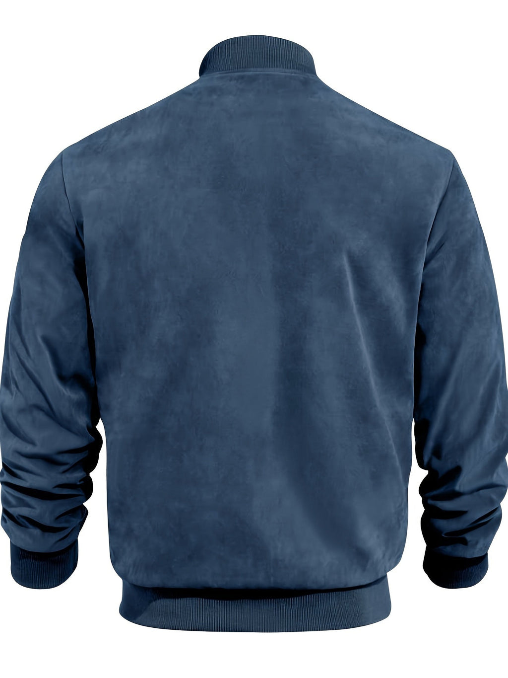 Suede Leather Jacket with Multiple Pockets
