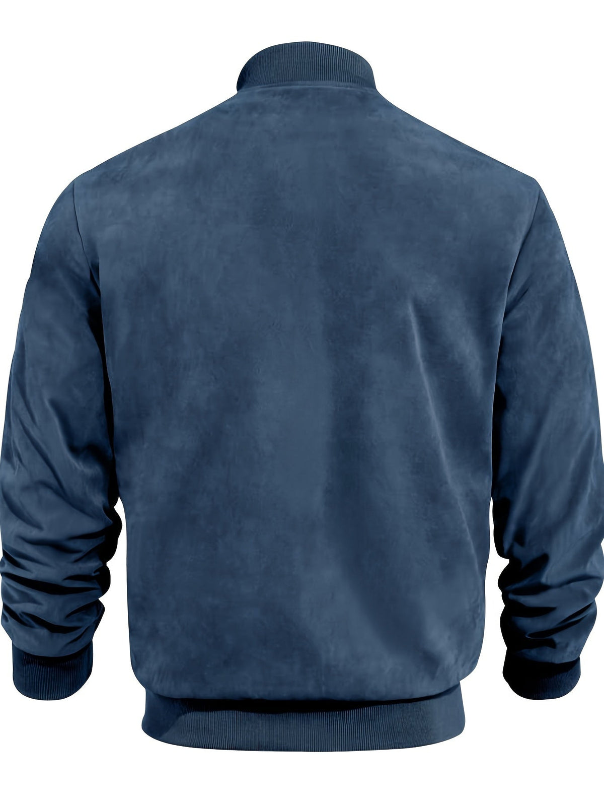 Suede Leather Jacket with Multiple Pockets
