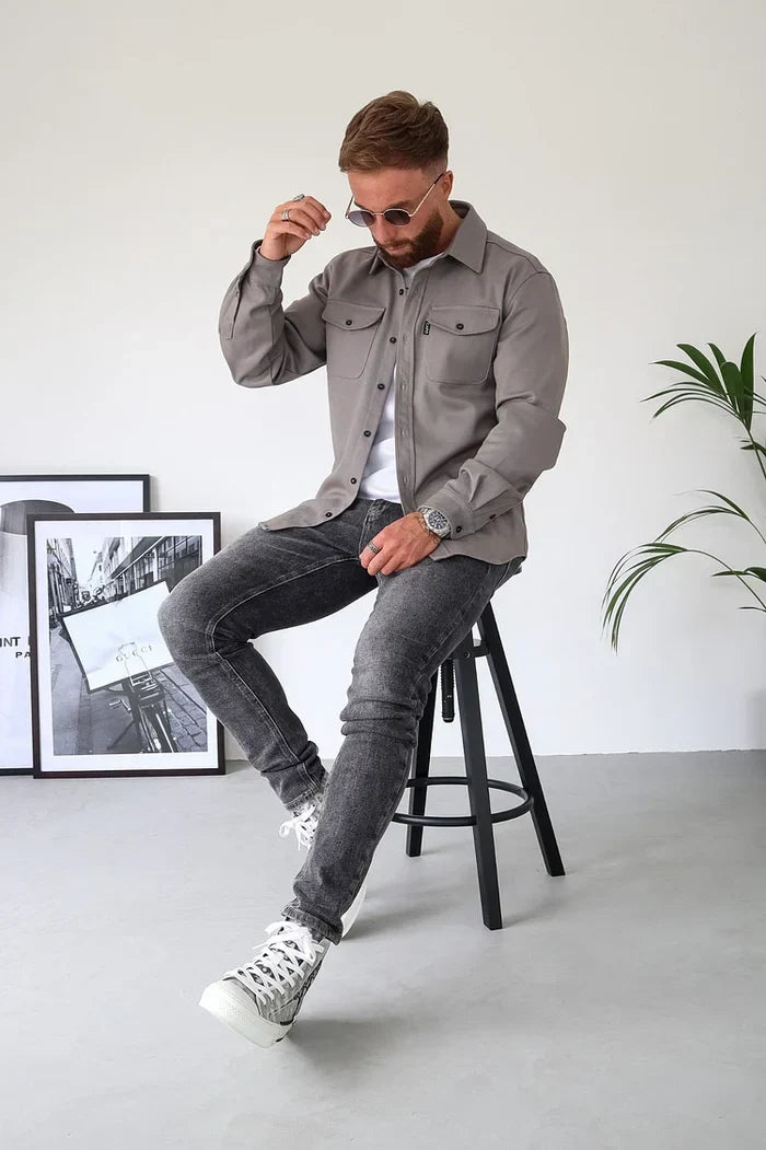 Shirt Jacket with Button Front