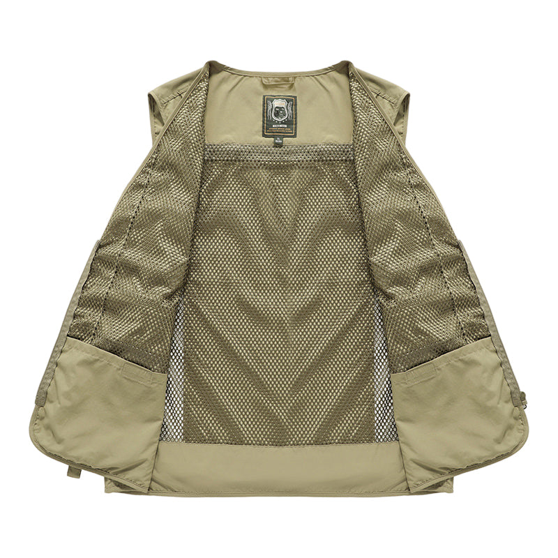 Wool Blend Vest with Multiple Pockets