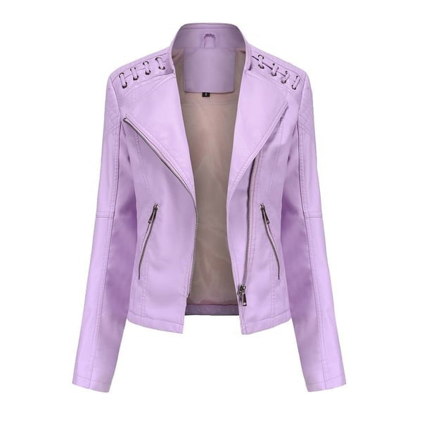 Leather Jacket in Washed Lambskin