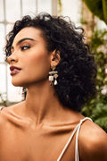 Statement Baroque Colorful Gem Pearl Earrings