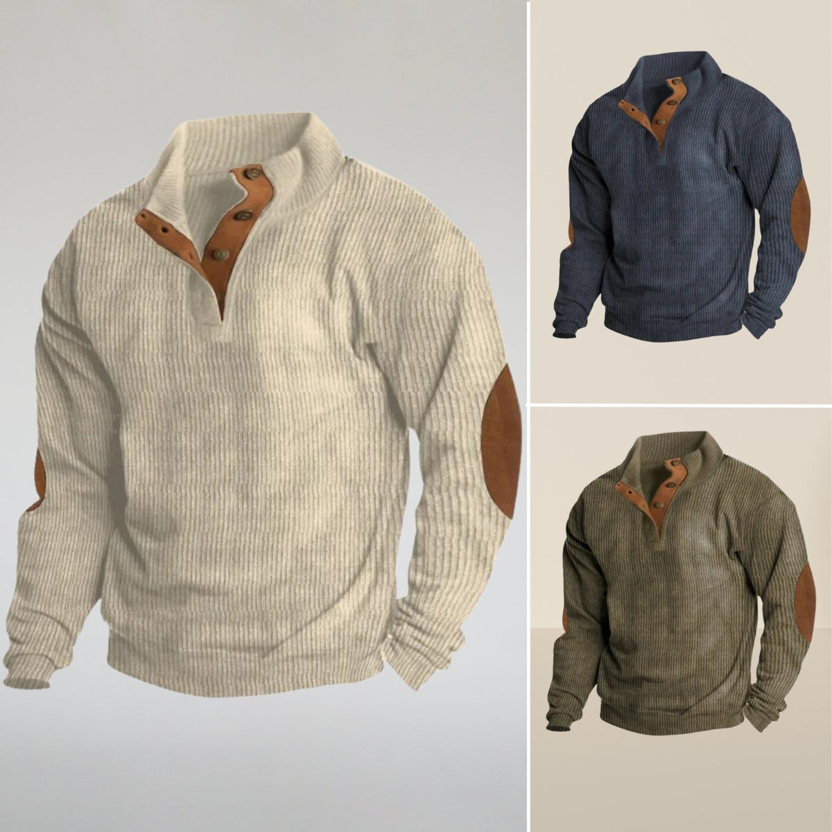 Breathable Denim Sweater with Lightweight Feel