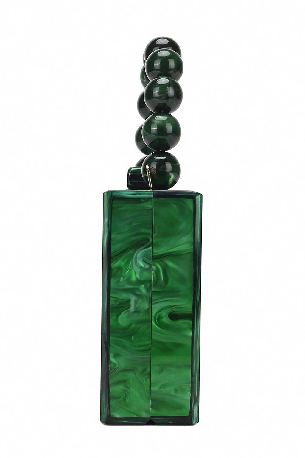 Modern Beaded Chain Marbling Handbag