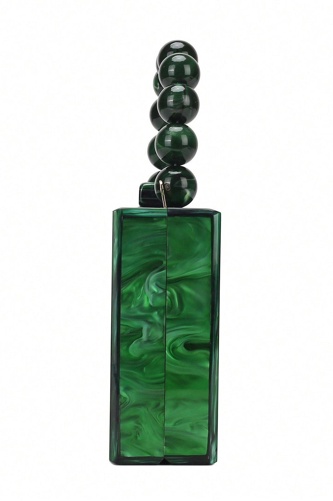 Modern Beaded Chain Marbling Handbag