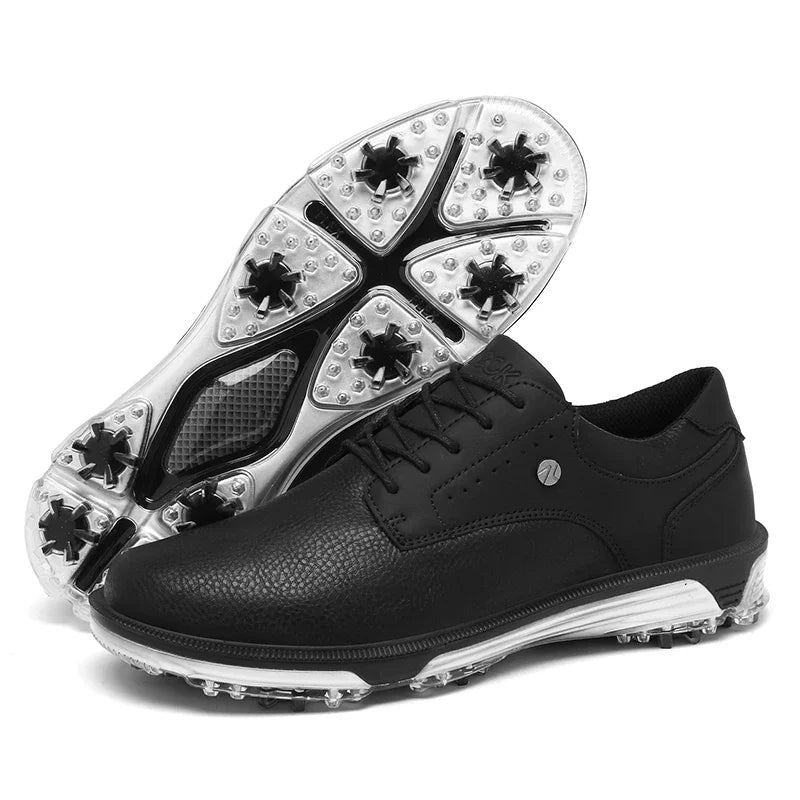 Full-Grain Leather Shoes with Waterproof Build