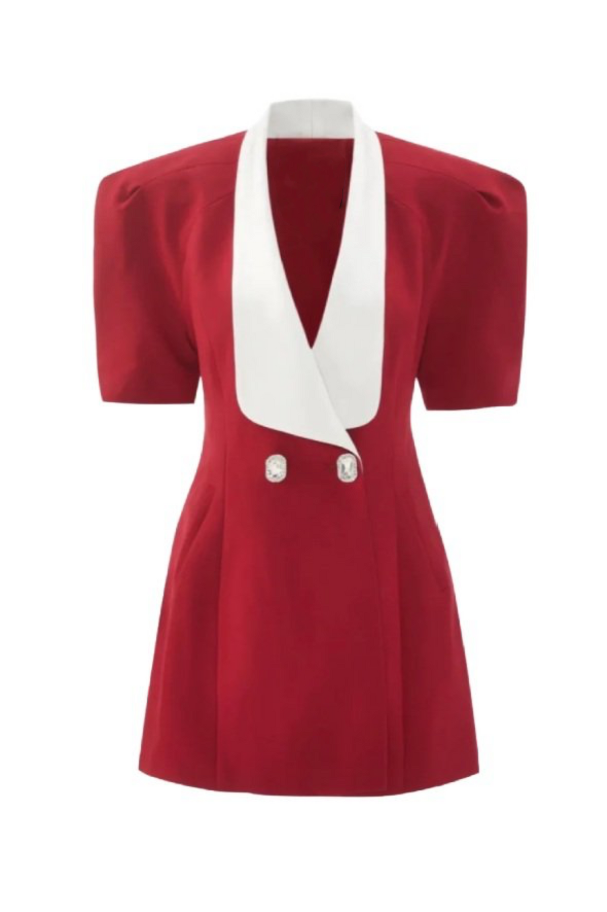 Elsie V-Neck Open-Back Bowtie Mini-Length Dress
