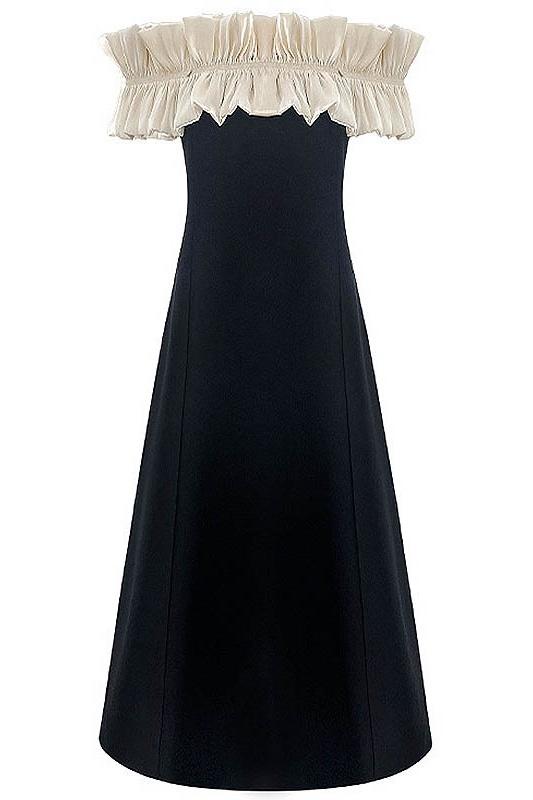 Bonnie Off-Shoulder Ruffled Maxi-Length Dress