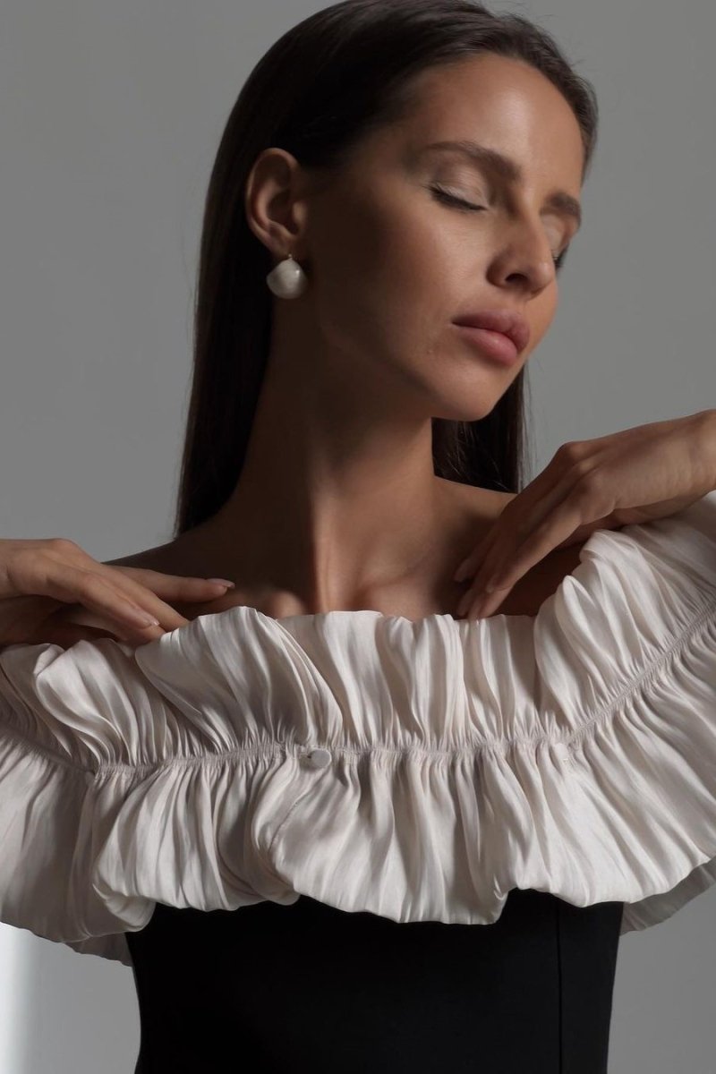 Bonnie Off-Shoulder Ruffled Maxi-Length Dress