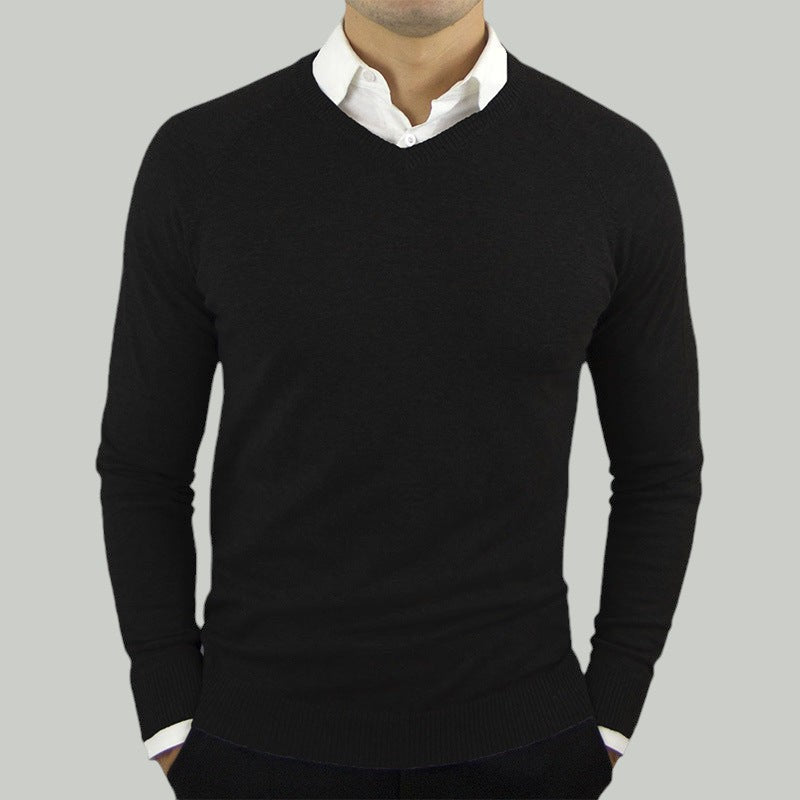 Breathable Wool Blend Sweater with Slim Fit