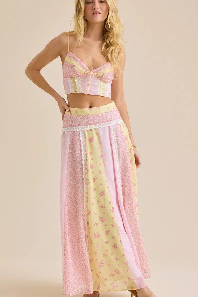 Cottagecore Flower Matching Skirt Set