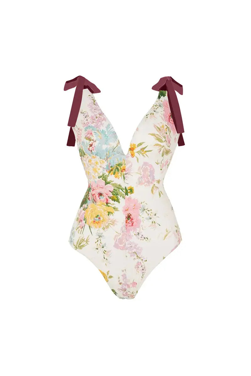Applique Tie-Up Sexy Two-Piece Bikini