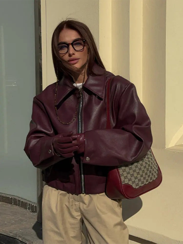 Leather Jacket with a Modern Design