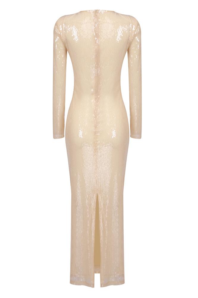 Cathy Flower Sequins Midi-Length Dress