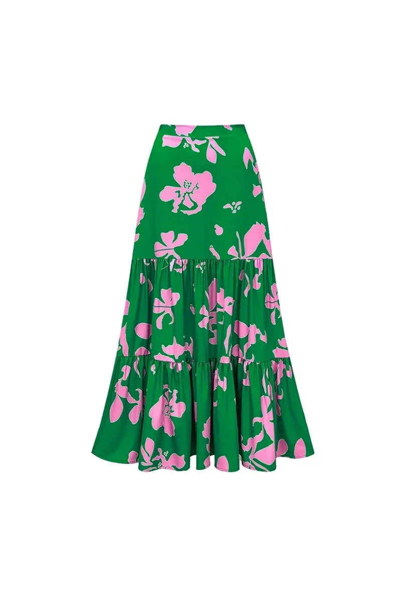 Flower Print Resort Swimwear Set