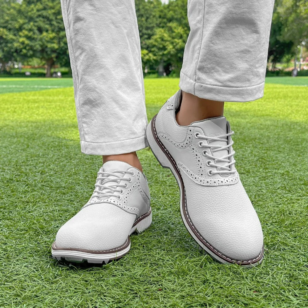 Pebbled Leather Brogue Shoes with Pebbled Texture