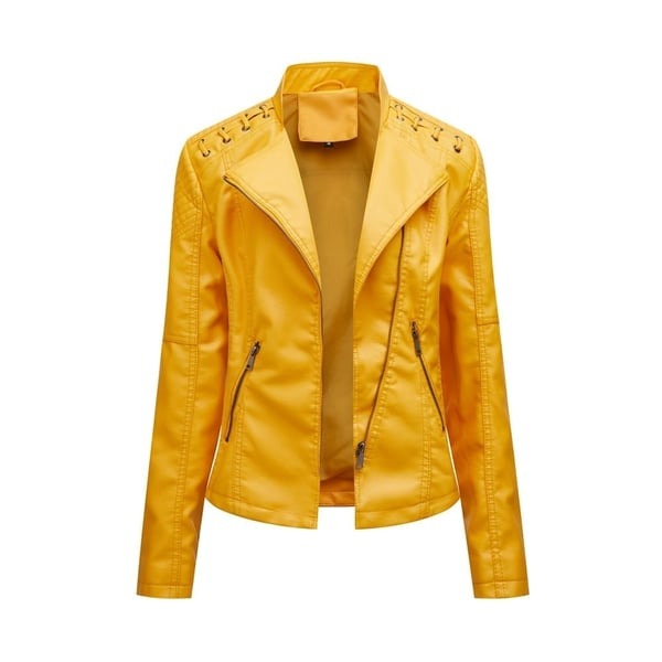 Leather Jacket in Washed Lambskin