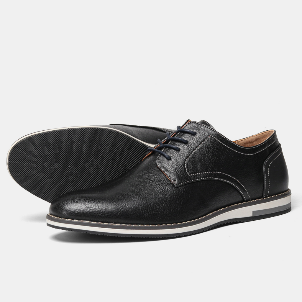 Leather Derby Shoes with Cushioned Insole