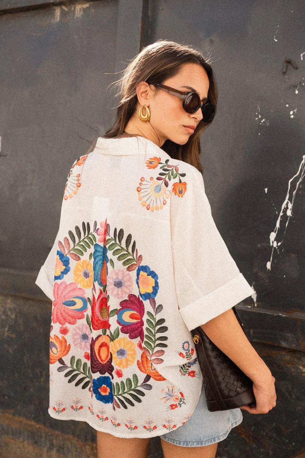 Carla Flower Print Short-Sleeved Shirt